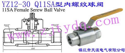YZ12-30 Q11SA�̓��ݼy���yYZ12-30 Q11SA Female Screw Ball Valve